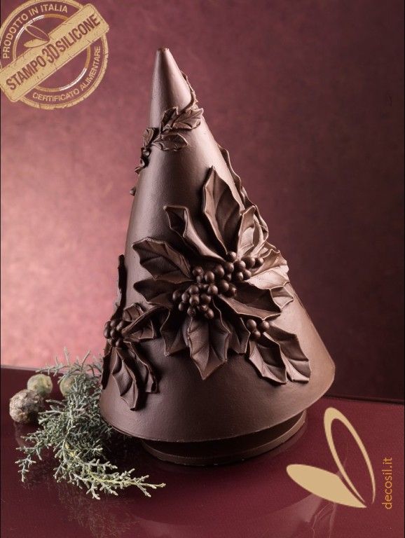 Holly Chocolate Christmas Tree LINEAGUSCIO Mold