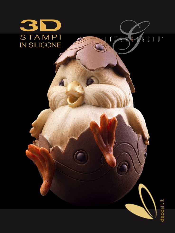 Chick Chocolate Easter Egg LINEAGUSCIO Mold