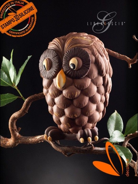 Owl Chocolate Easter Egg LINEAGUSCIO Mold
