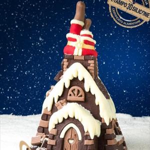 Santa Claus in chimney Chocolate Christmas Tree LINEAGUSCIO Mold