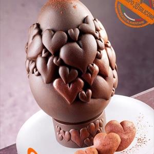 Hearts Chocolate Easter Egg LINEAGUSCIO Mold