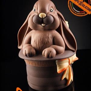 Bunny in the Magic Hat Chocolate Easter Egg LINEAGUSCIO Mold