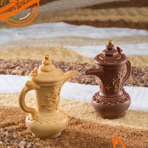 Arabic Coffee Pot with Flower Decorations mold