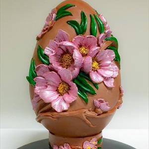 Peach Flowers Chocolate Easter Egg LINEAGUSCIO Mold