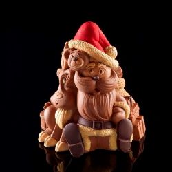 Santa Claus chocolate molds. Silicoen molds made in Italy