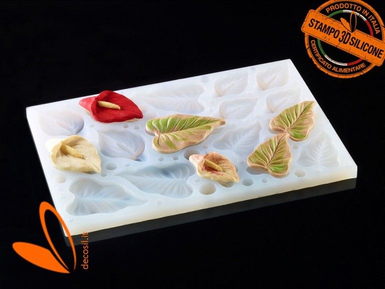 Calla lily flower-shaped silicone multiple mold