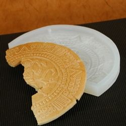 Aztec stone crescent-shaped mold