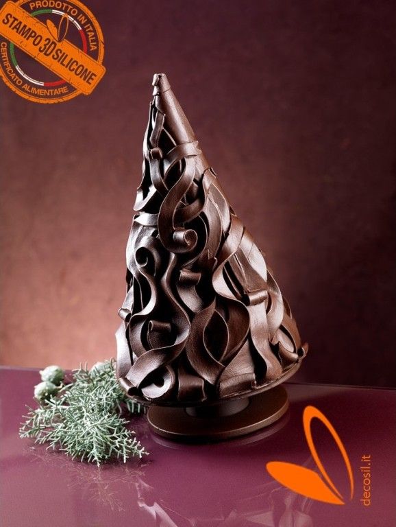Wood Shavings Chocolate Christmas Tree LINEAGUSCIO Mold