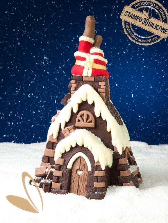 Santa Claus in chimney Chocolate Christmas Tree LINEAGUSCIO Mold