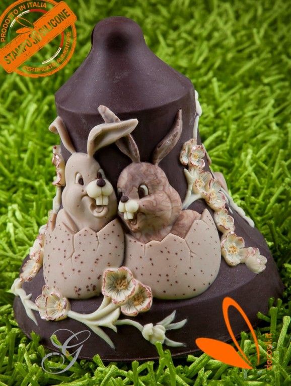 Chocolate Easter mold Bunny Easter Bell Molds for Easter decorations