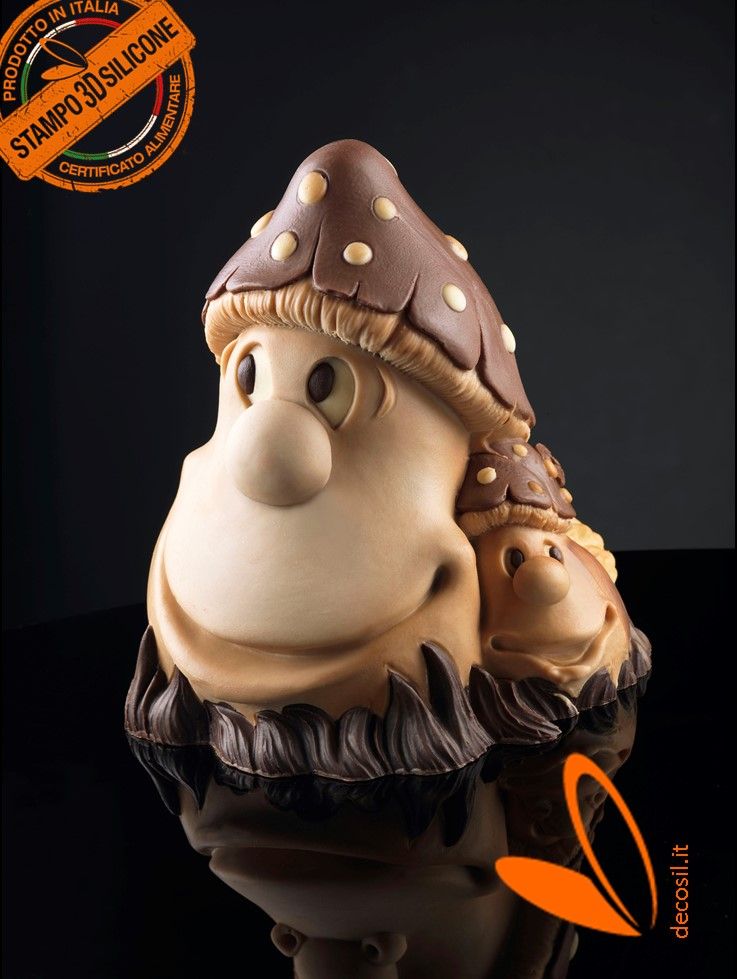 Mushrooms Chocolate Easter Bell LINEAGUSCIO Mold