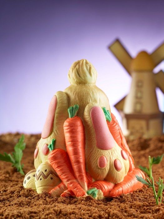 Bunny and Carrots Chocolate Easter Bell LINEAGUSCIO Mold