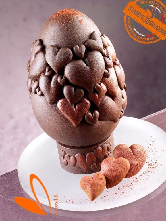 Hearts Chocolate Easter Egg LINEAGUSCIO Mold