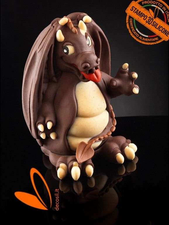 Small Dragon Chocolate Easter Egg LINEAGUSCIO Mold