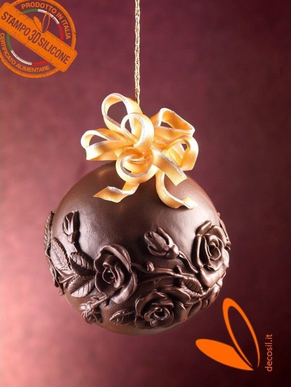 Roses Chocolate Christmas Ball LINEAGUSCIO Mold