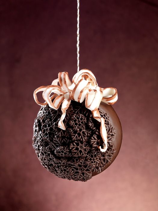 Snow Crystals Chocolate Christmas Ball LINEAGUSCIO Mold