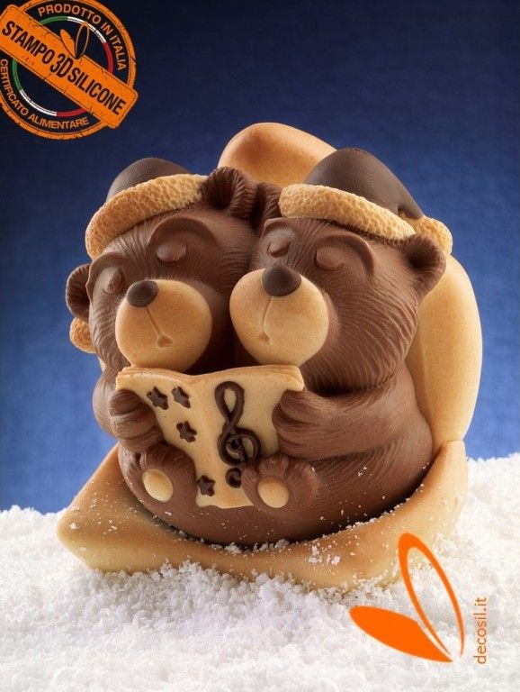 Bears Chocolate Christmas Ball LINEAGUSCIO Mold