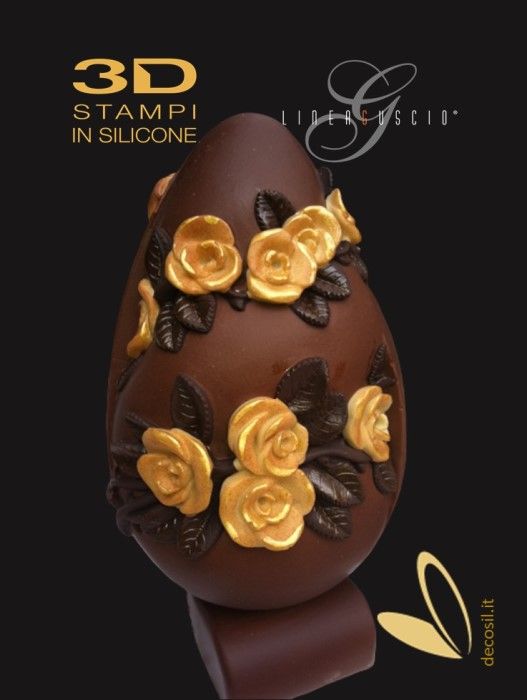 Rose Big Chocolate Easter Egg LINEAGUSCIO Mold