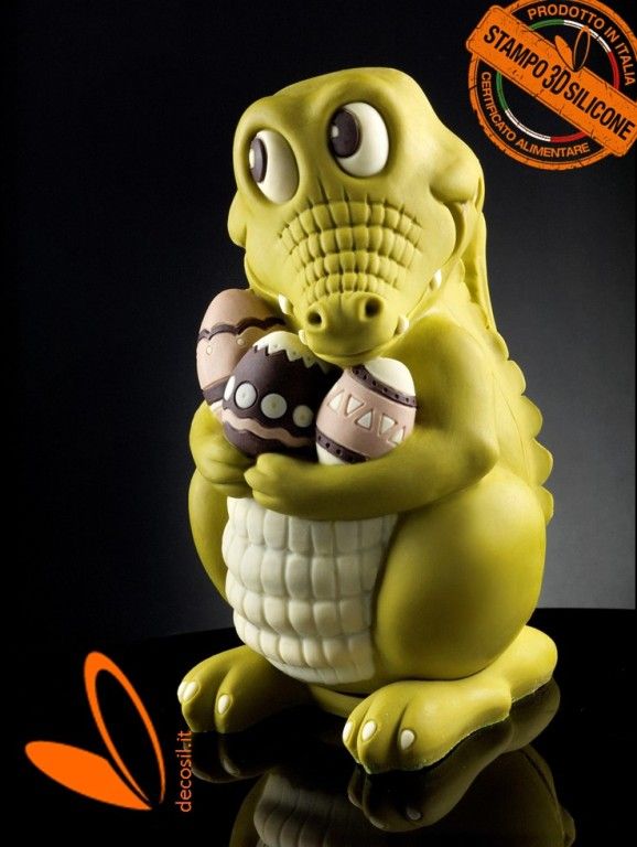 Crocodile Big Chocolate Easter Egg LINEAGUSCIO Mold