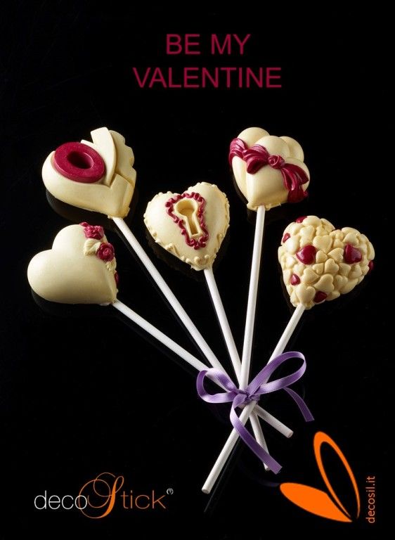 Hearts Love cake pops decoStick mold