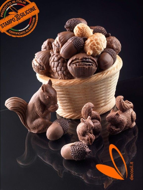 3D squirrel chocolate silicone mould squirrel chocolate silicone molds