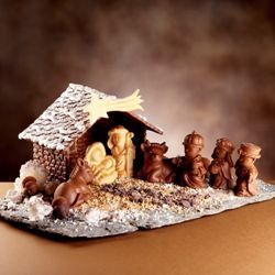 Chocolate Nativity mold. Nativity scene mold.
