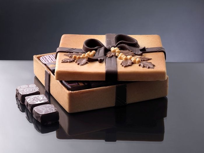 Square Box Christmas chocolate mould, christmas chocolate moulds