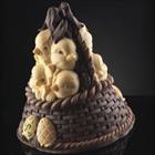 Basket of Chicks Chocolate Easter Bell LINEAGUSCIO Mold