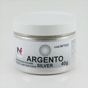 SILVER METALLIC POWDER PEARL LUSTRE 40 g.