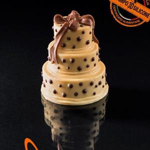 Mini cake with Gift Bow - silicone mold