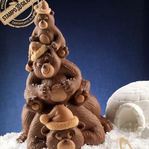 Bears Family Chocolate Christmas Tree LINEAGUSCIO Mold