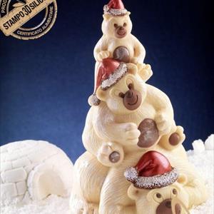 Bears Family Chocolate Christmas Tree LINEAGUSCIO Mold