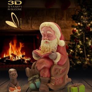 Santa Claus in Rocking Chair Bell Mold