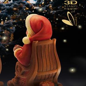 Santa Claus in Rocking Chair Bell Mold