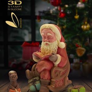Santa Claus in Rocking Chair Bell Mold