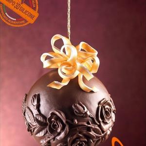 Roses Chocolate Christmas Ball LINEAGUSCIO Mold