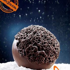 Snow Crystals Chocolate Christmas Ball LINEAGUSCIO Mold