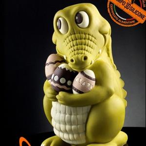 Crocodile Big Chocolate Easter Egg LINEAGUSCIO Mold