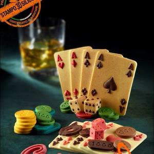 Poker Chips set shaped silicone mold