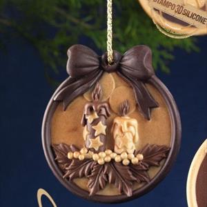 Christmas Candles Ornament silicone mold