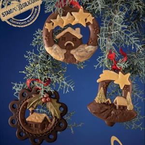 Christmas Hanging Ornament Home and Holly Mold
