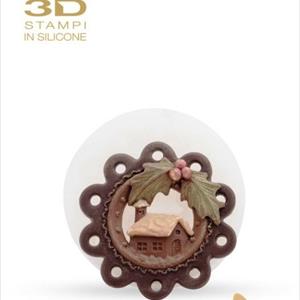 Christmas Hanging Ornament Home and Holly Mold