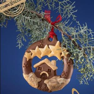Christmas Hanging Ornament House and Stars Mold