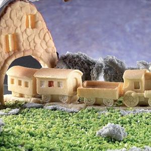 Steam Train with wagons mold  - cake topper