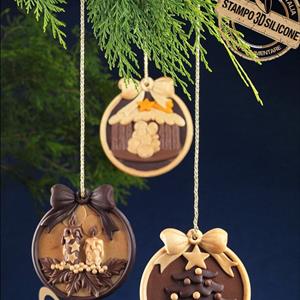 Christmas Candles Ornament silicone mold