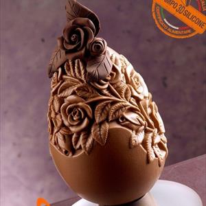 Rose Chocolate Easter Egg LINEAGUSCIO Mold