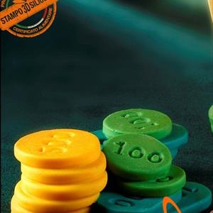Poker Chips set shaped silicone mold