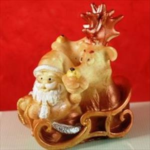 Reindeer and Sleigh with Santa Claus mold