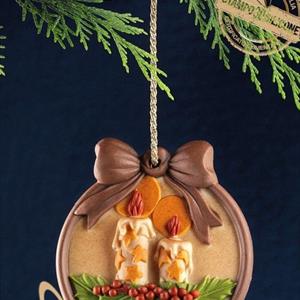 Christmas Candles Ornament silicone mold