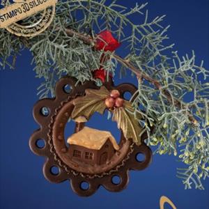 Christmas Hanging Ornament Home and Holly Mold